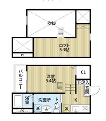 道徳駅 徒歩10分 1階の物件間取画像